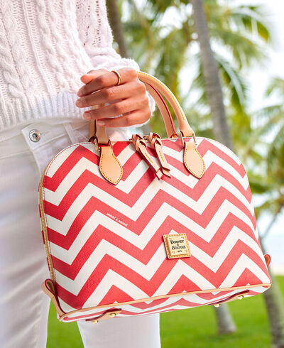 Chevron Zip Zip Satchel