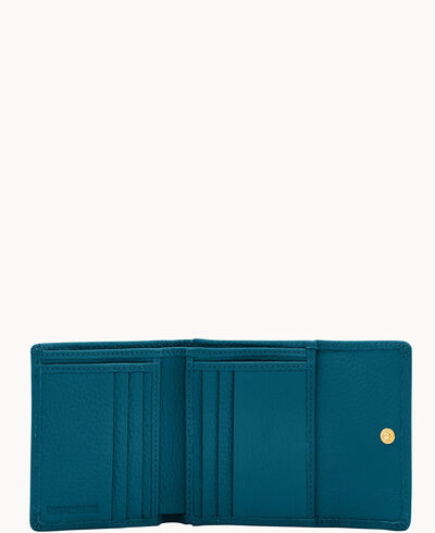 Pebble Grain Small Flap Credit Card Wallet