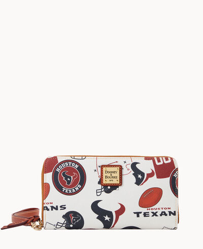 NFL Texans Large Zip Around Wristlet