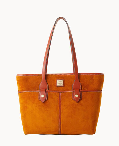 Suede Double Pocket Tote