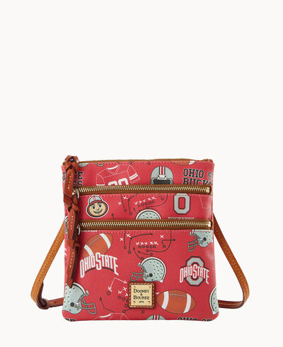 Collegiate Ohio State University North South Triple Zip Crossbody