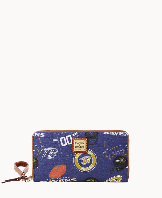 NFL Ravens Large Zip Around Wristlet