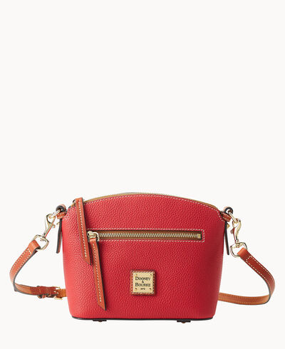 Pebble Grain Domed Crossbody