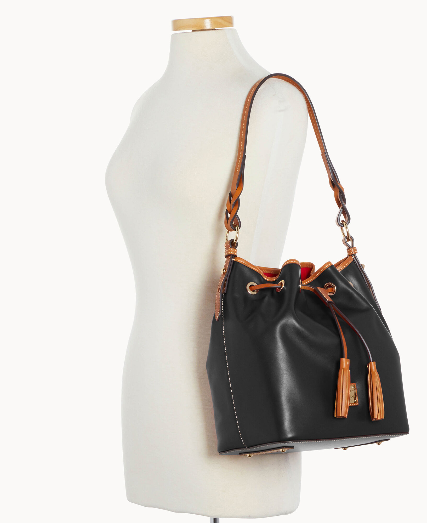 Dooney & Bourke All-Weather Leather Drawstring Bag|Aubergine Kendall  Crossbody Drawstring Bag Dooney Bourke AWL