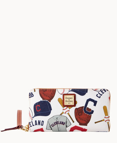 MLB Indians Large Zip Around Wristlet