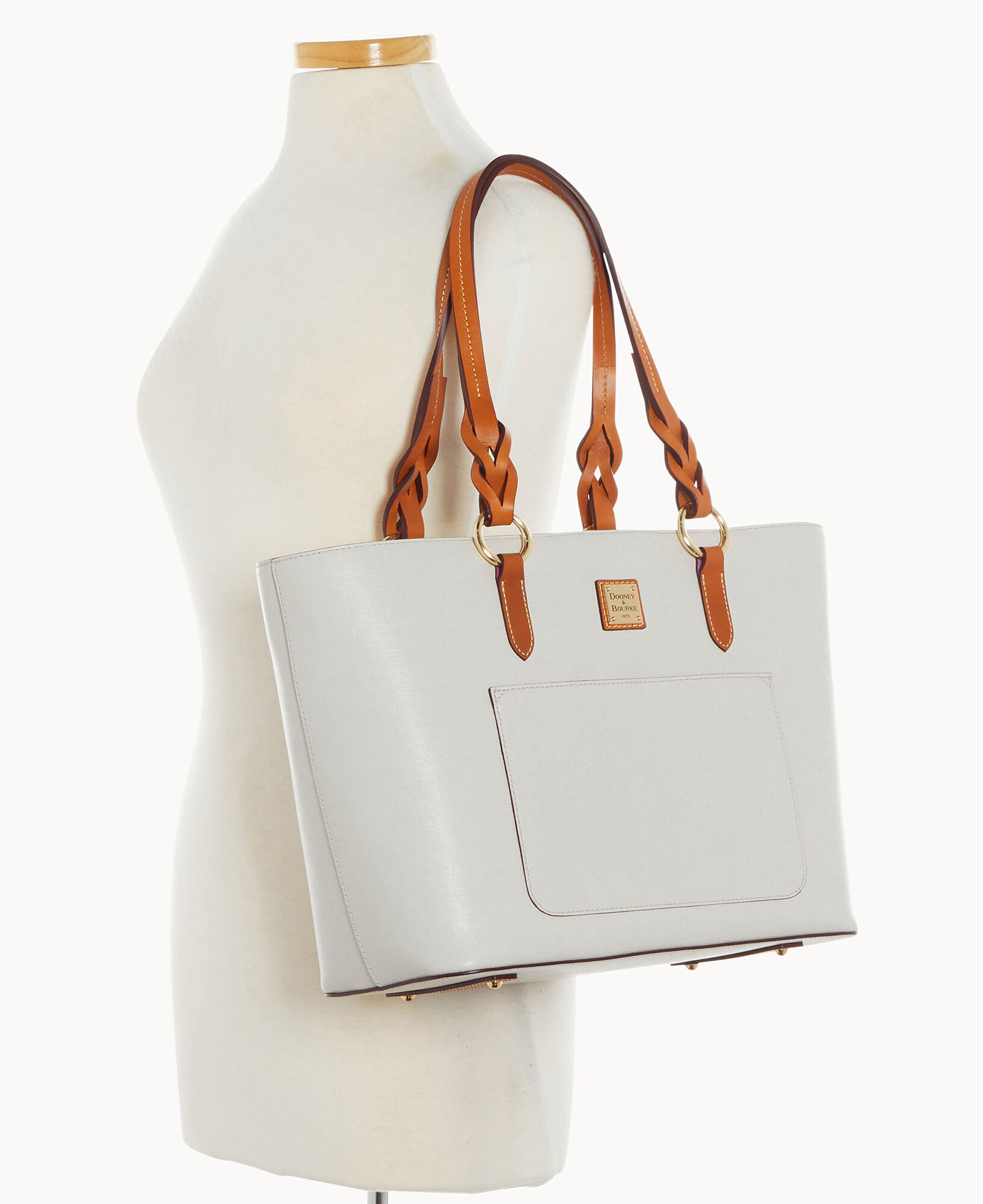 Dooney and bourke white tote outlet