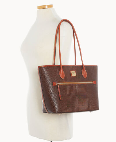 Embossed Lizard Tote