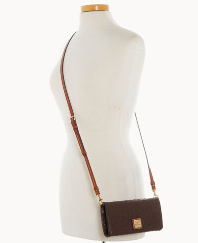 Ostrich Daphne Crossbody Wallet
