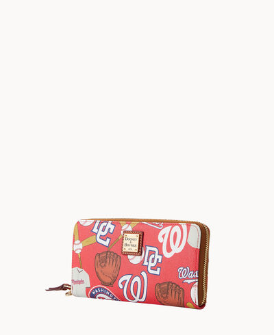 MLB Nationals Large Zip Around Wristlet