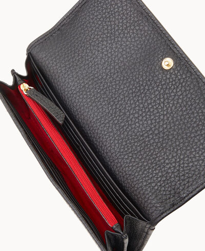 Pebble Grain Accordian Clutch