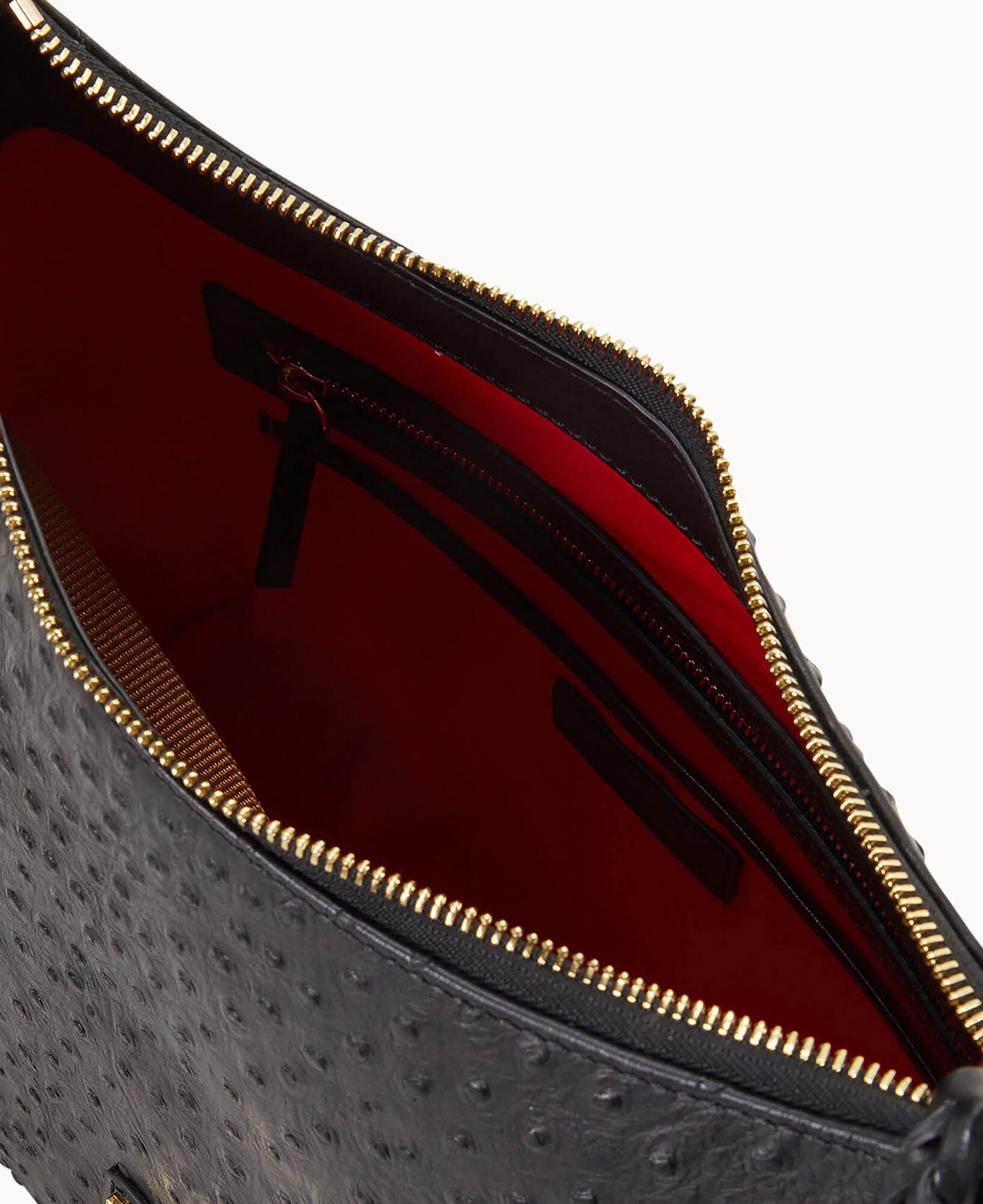 Dooney & bourke ostrich outlet embossed 75th anniversary hobo bag
