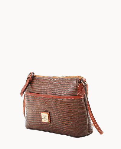 Embossed Lizard Ginger Crossbody