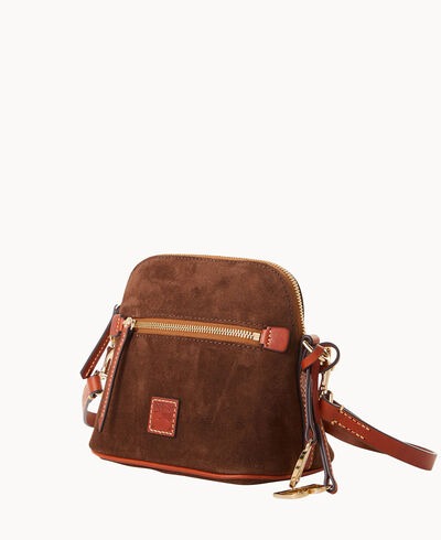 Suede Domed Crossbody