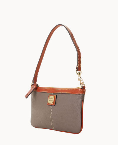 Pebble Grain Large Slim Wristlet