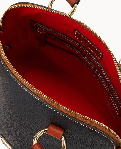 Pebble Grain Domed Satchel
