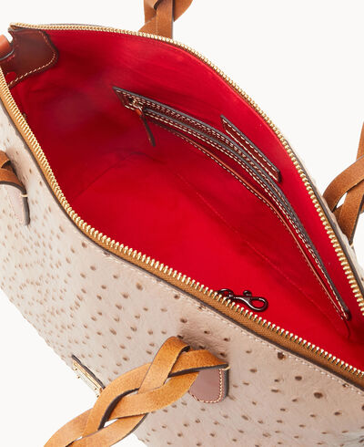 Ostrich Celeste Satchel