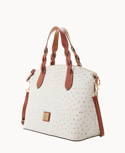 Ostrich Celeste Satchel