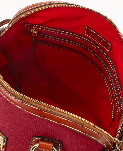 Pebble Grain Domed Satchel