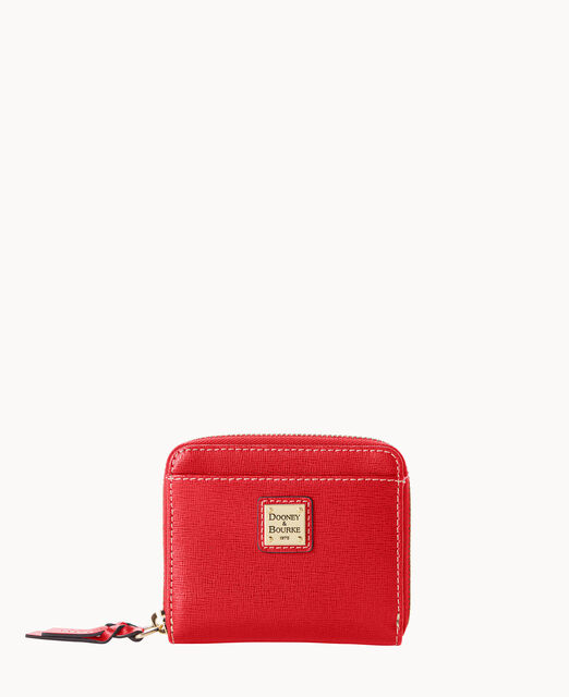 Saffiano Small Zip Around Wallet