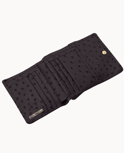 Ostrich Small Flap Credit Card Wallet