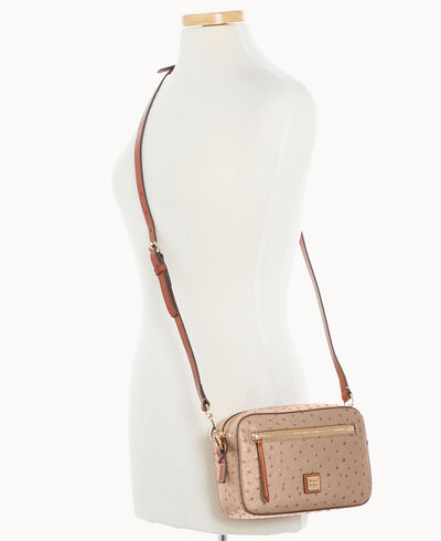 Ostrich Camera Zip Crossbody