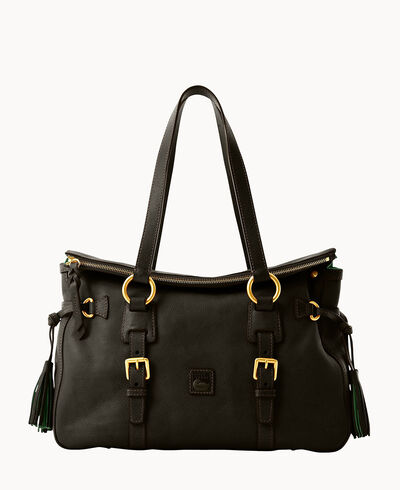 Florentine Double Strap Tassel Satchel