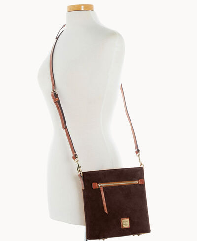 Suede Zip Crossbody