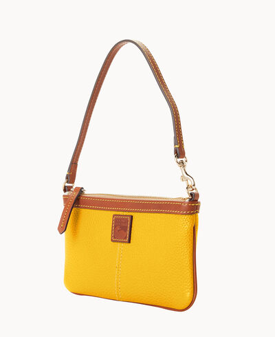 Pebble Grain Large Slim Wristlet