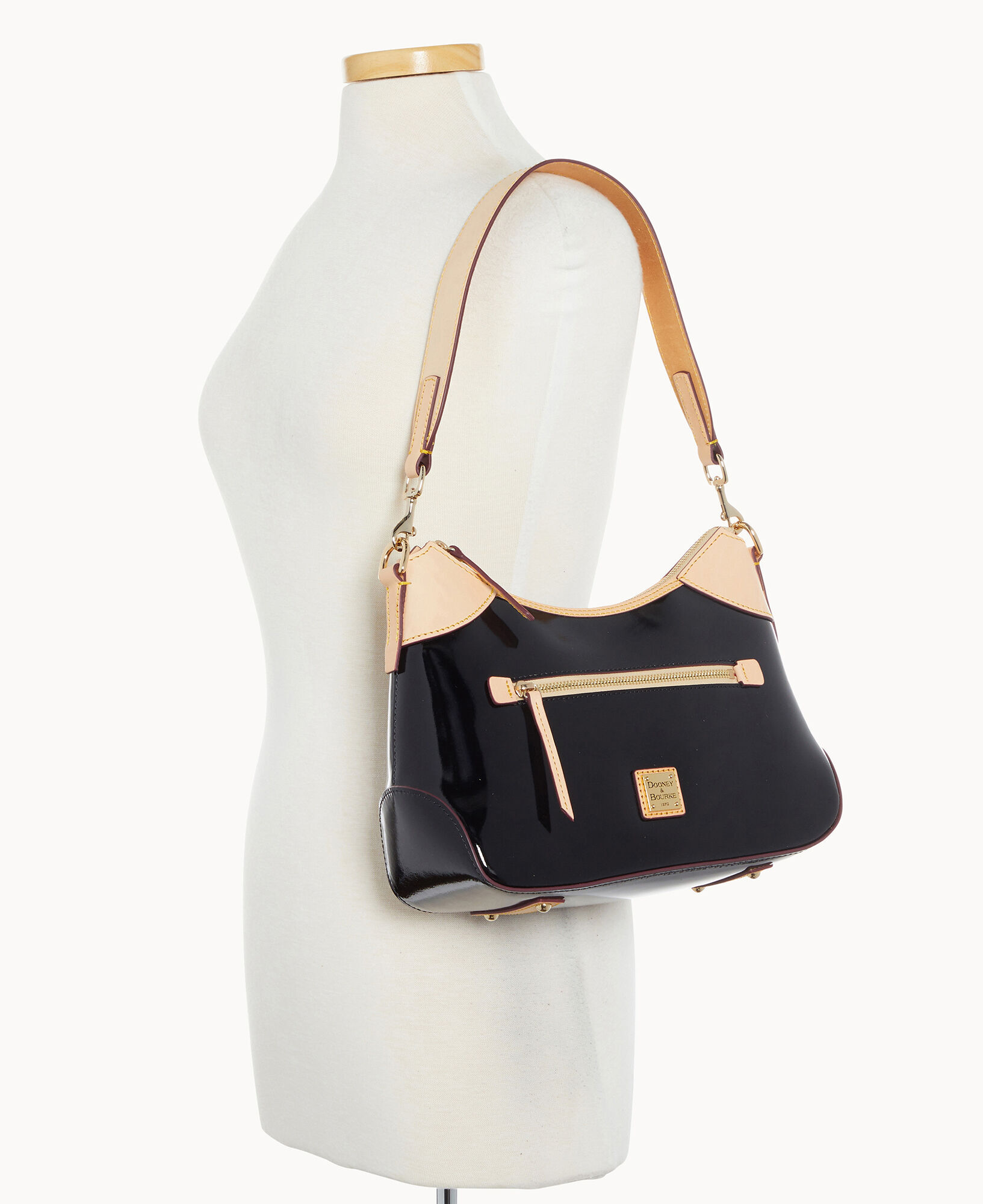 Dooney & Bourke Patent Hobo