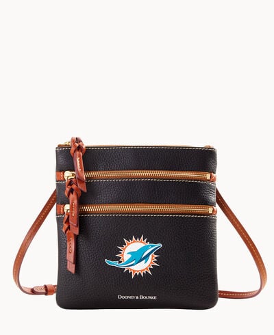 NFL Dolphins Triple Zip Crossbody