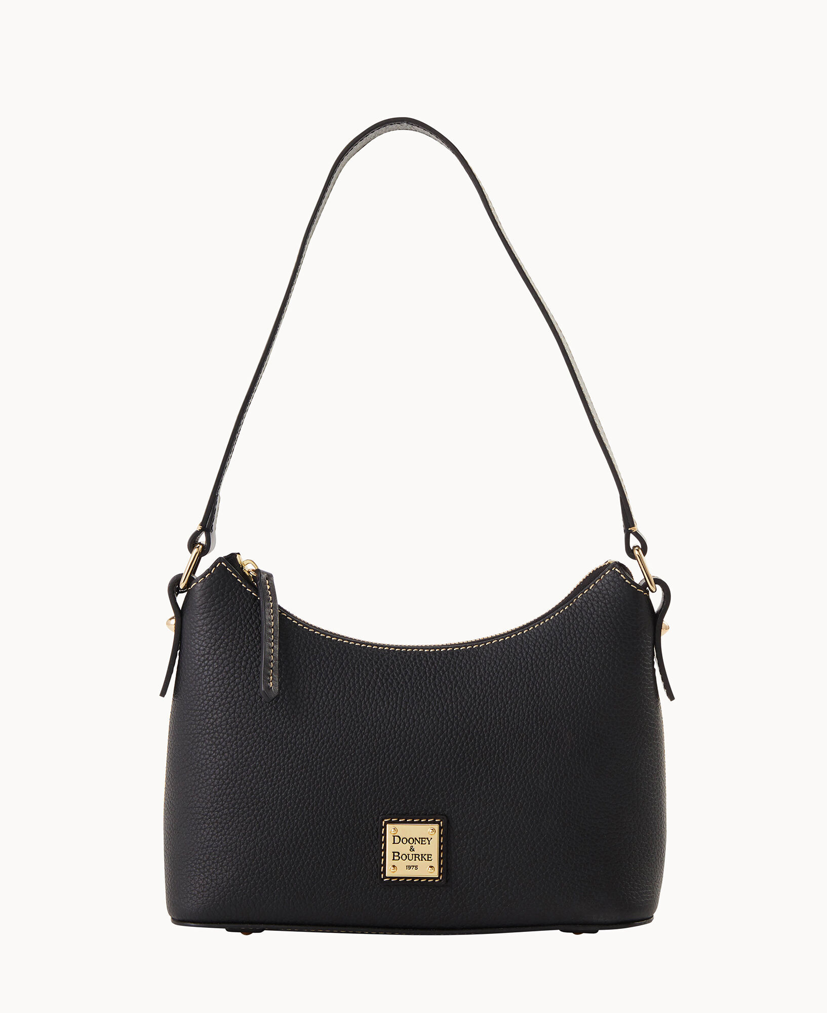 Dooney & Bourke Pebble Leather Baguette Bag ,Black/Black