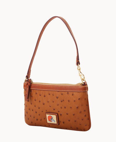 NFL Browns Large Slim Wristlet