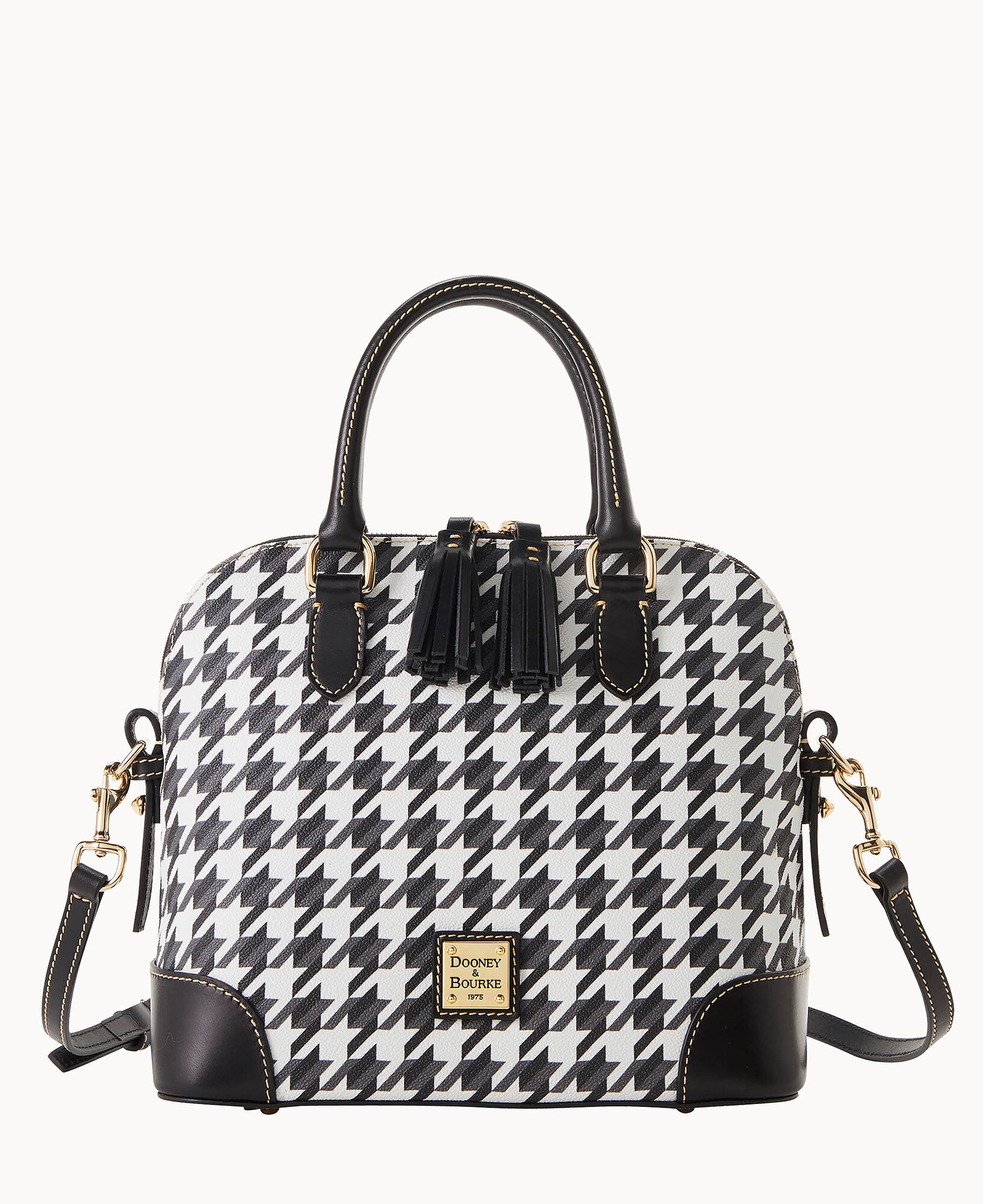 Black and white dooney and bourke handbag deals