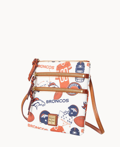 NFL Broncos North South Triple Zip Crossbody