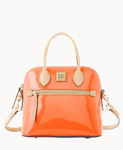 Patent Domed Satchel