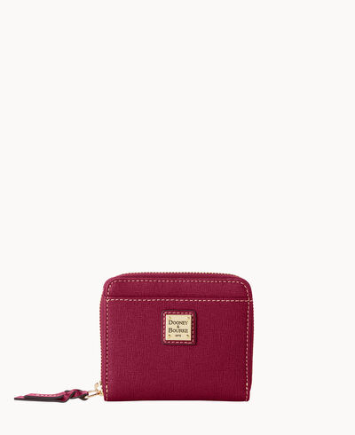 Saffiano Small Zip Around Wallet