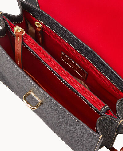 Pebble Grain Flap Crossbody