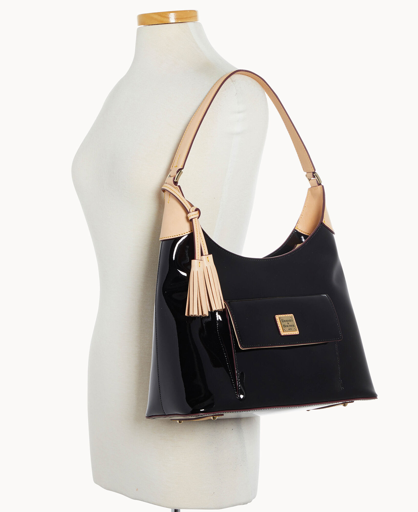 Dooney and bourke sale black patent leather purse