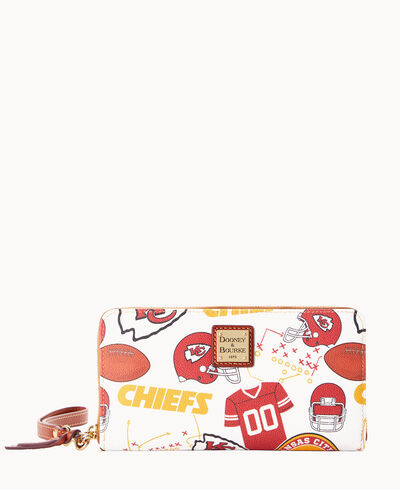 NFL Chiefs Large Zip Around Wristlet