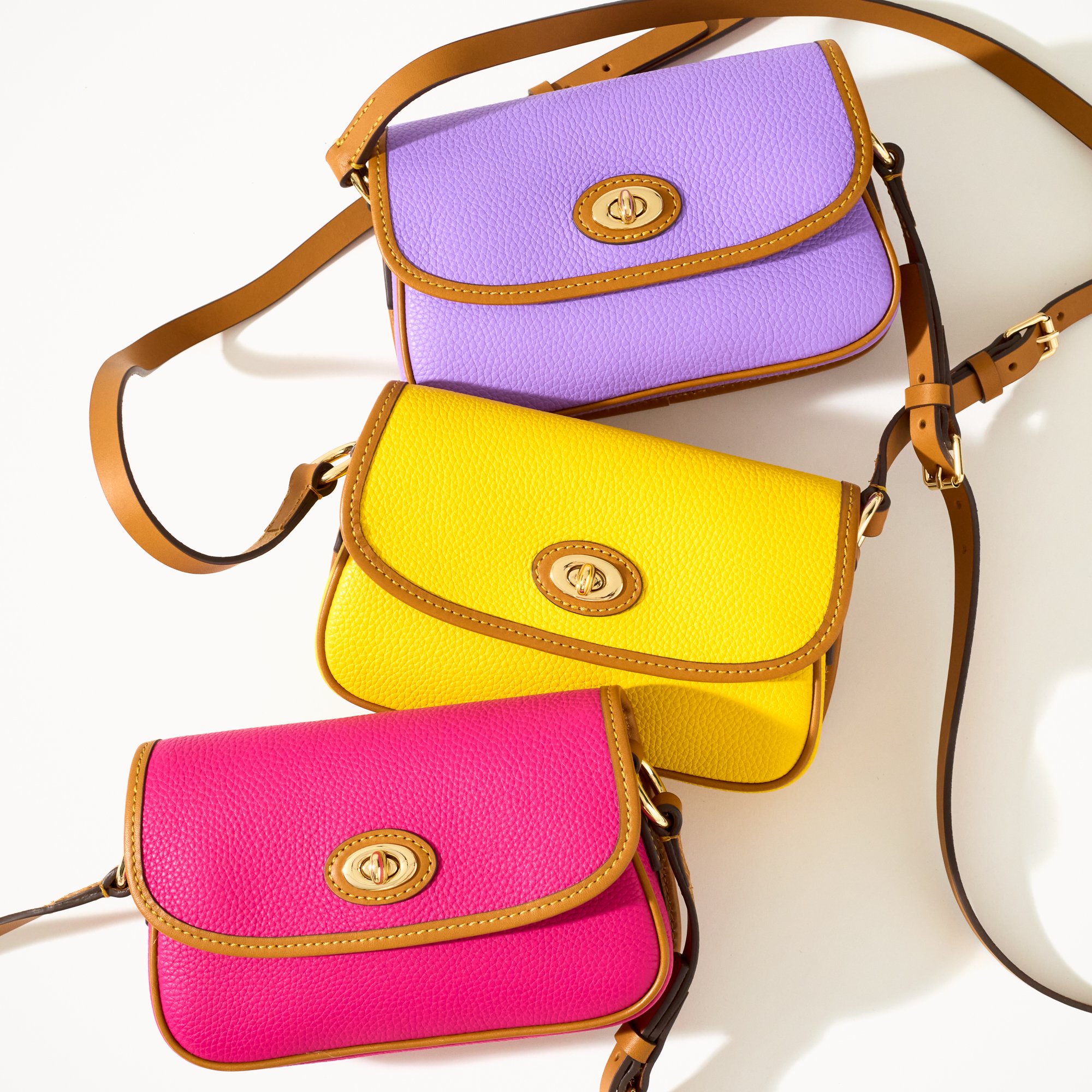 Pebble Grain Turnlock Crossbody