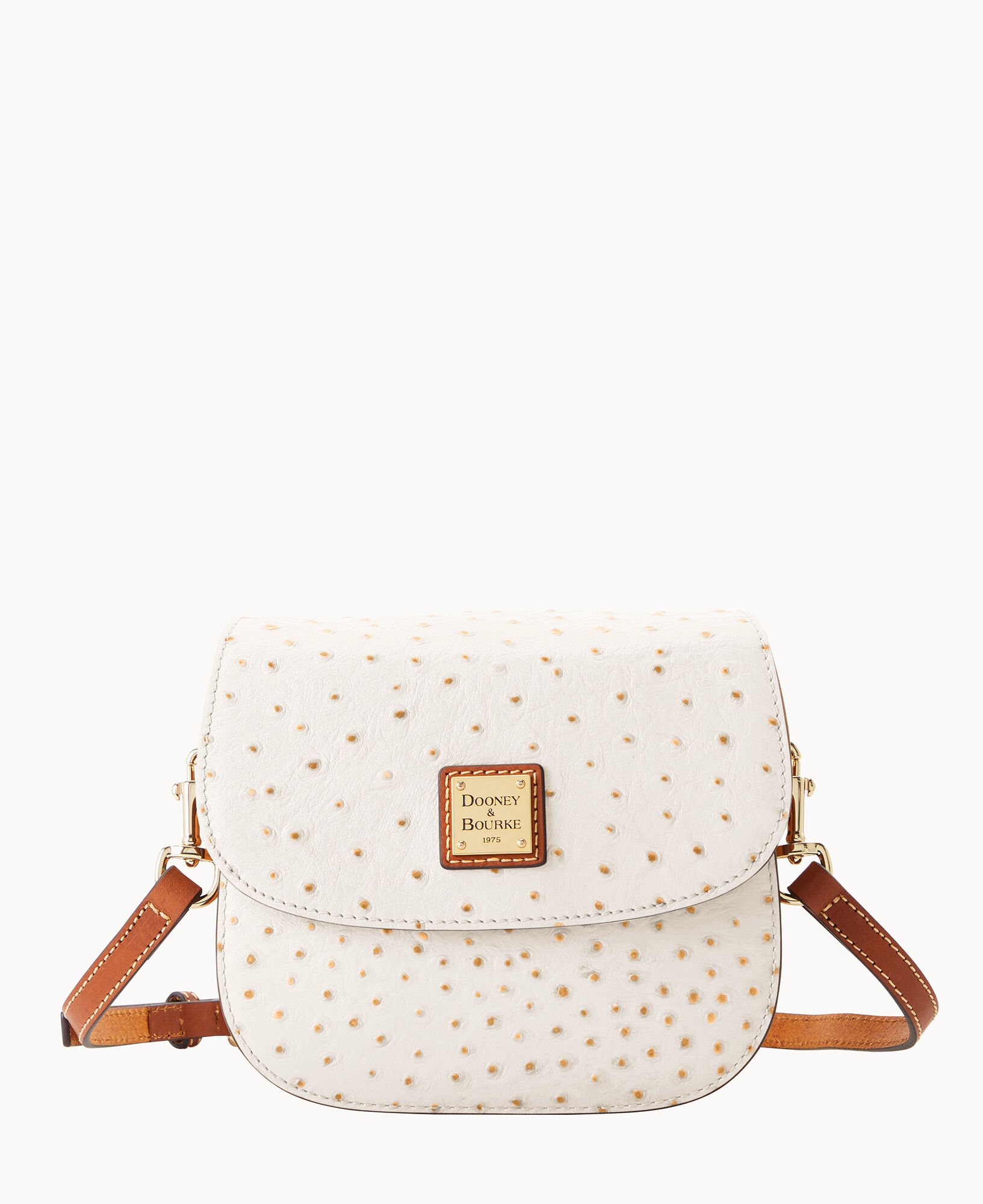 Dooney & Bourke Ostrich East/West Flap Shoulder Bag