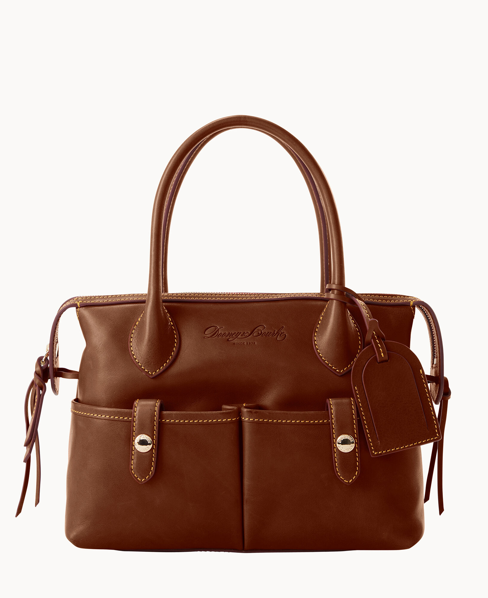 AS IS READ Dooney & Bourke DB monogrammed Florentine Vachetta Leather Bag