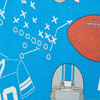 NFL Lions Large Zip Around Wristlet