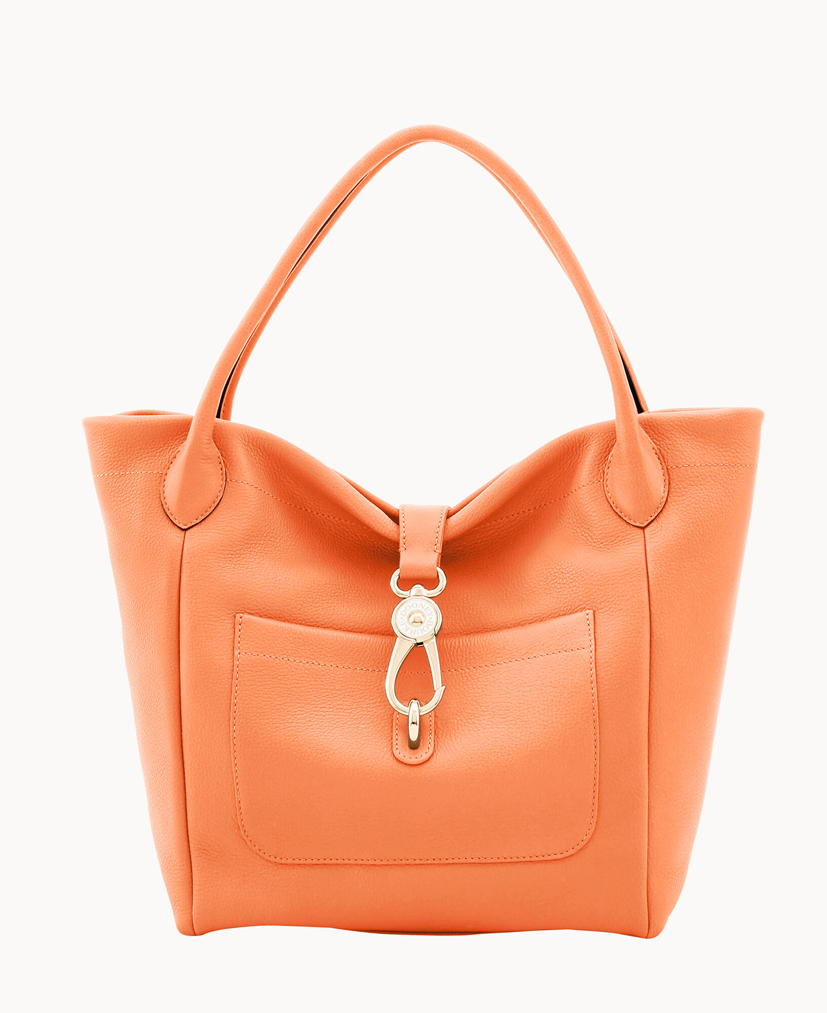 Dooney & bourke belvedere deals medium logo lock satchel