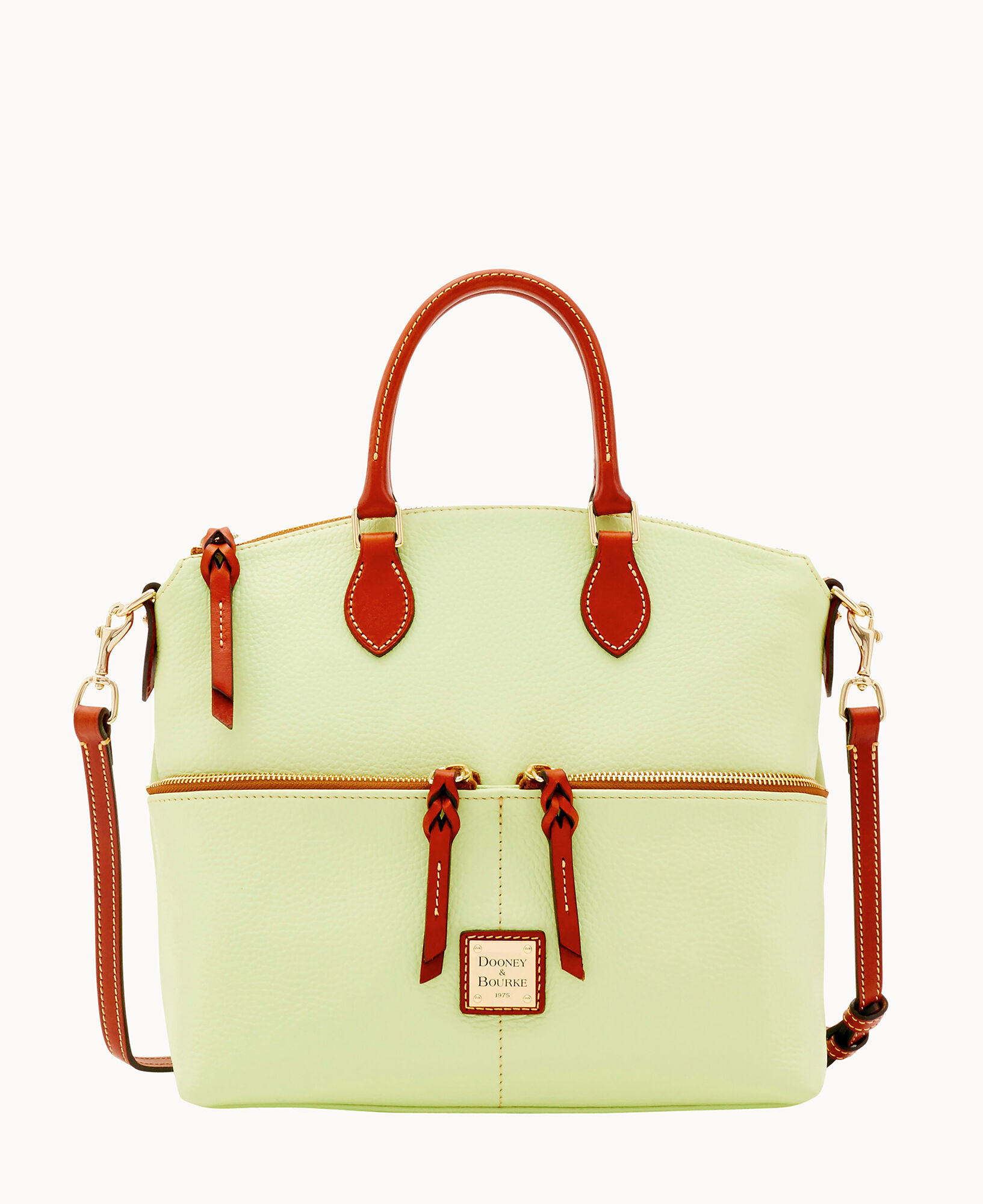 Dooney Bourke Pebble Grain Double Pocket Satchel