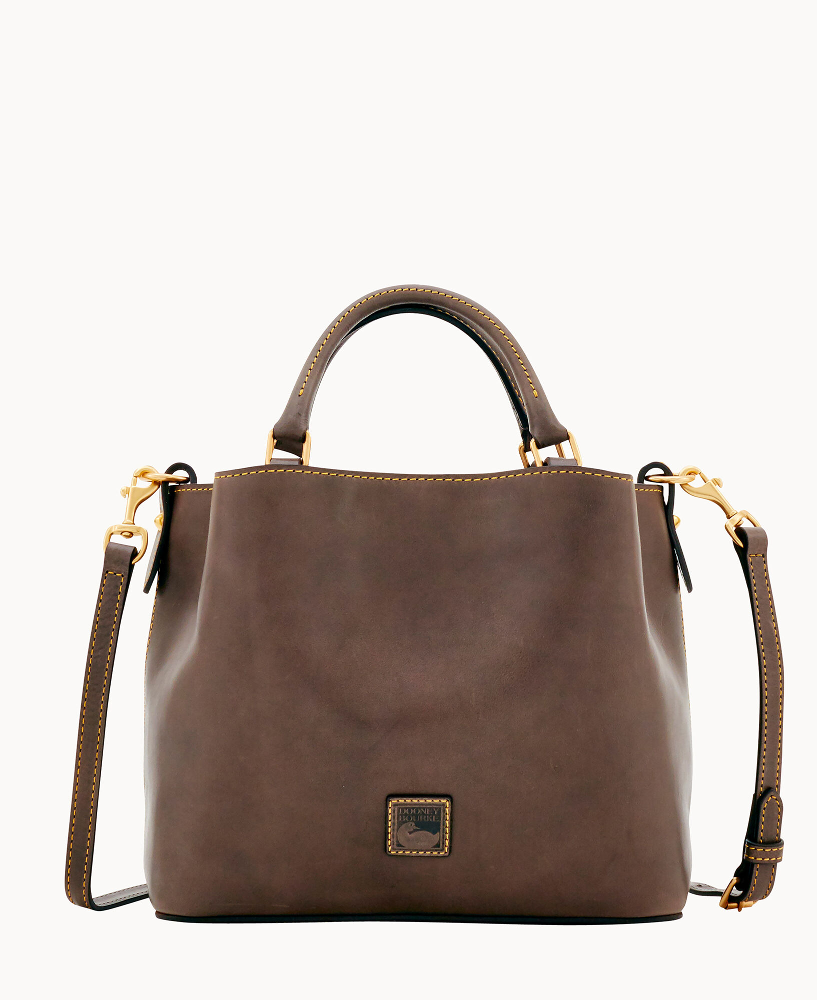 Dooney and Bourke Pebble Grain Leather Brenna Satchel Shoulder Bag