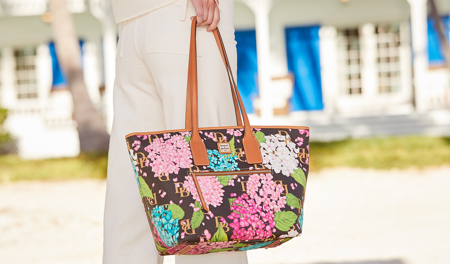 Dooney & Bourke Hydrangea Monogram Shopper - ShopStyle Tote Bags