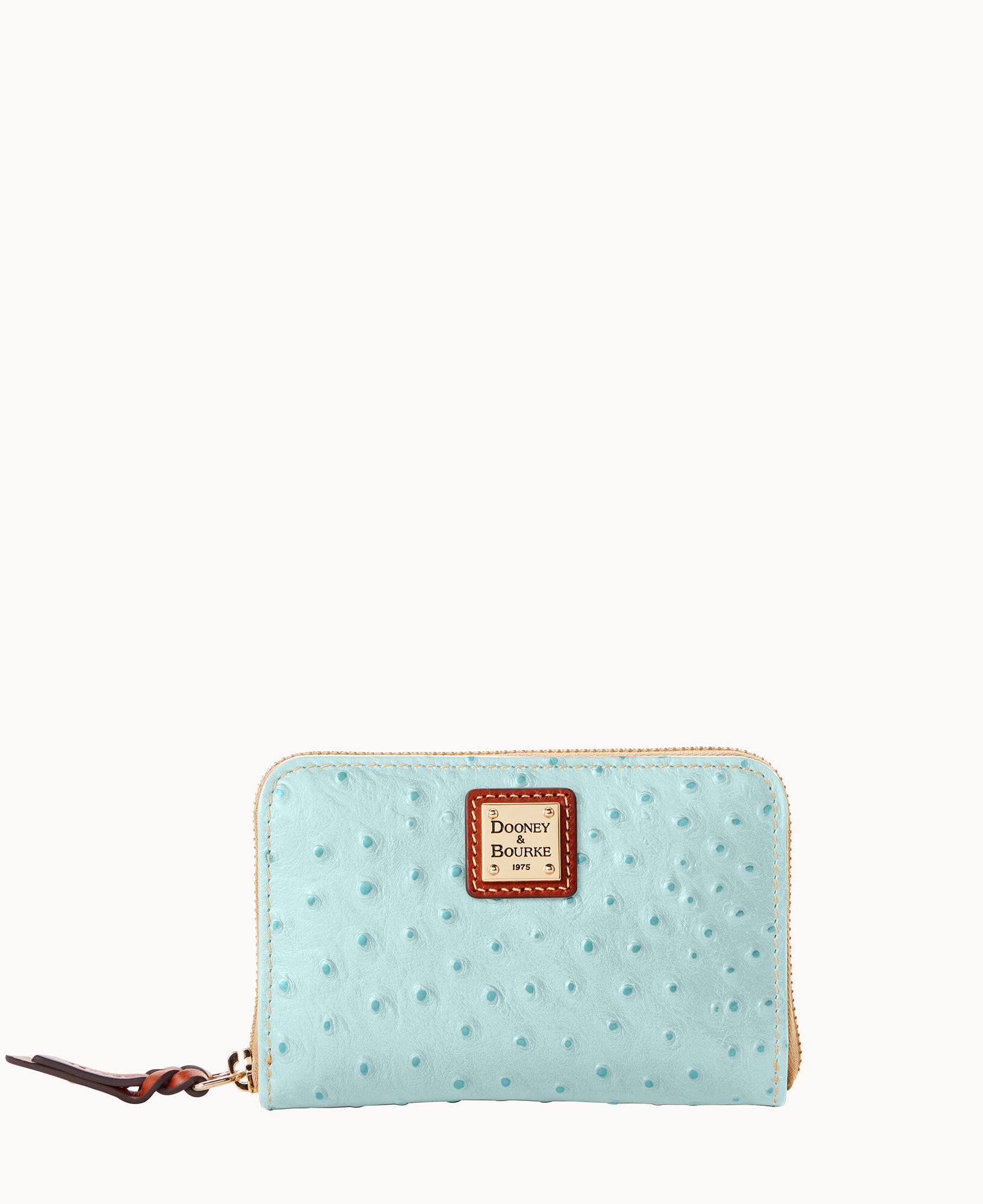 Dooney & Bourke Ostrich Medium Zip Around Wallet