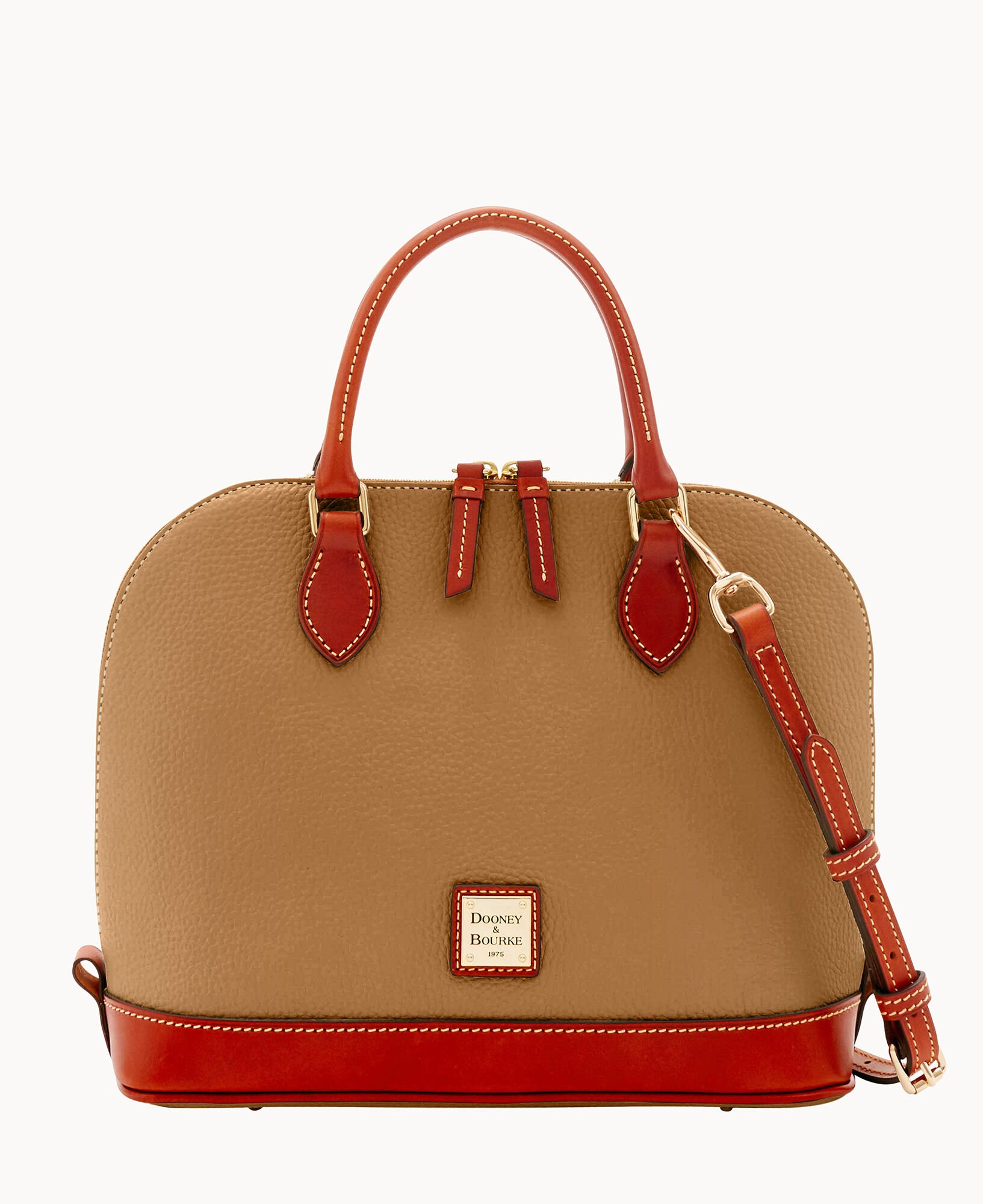 Dooney & Bourke Pebble Zip Satchel - CARAMEL