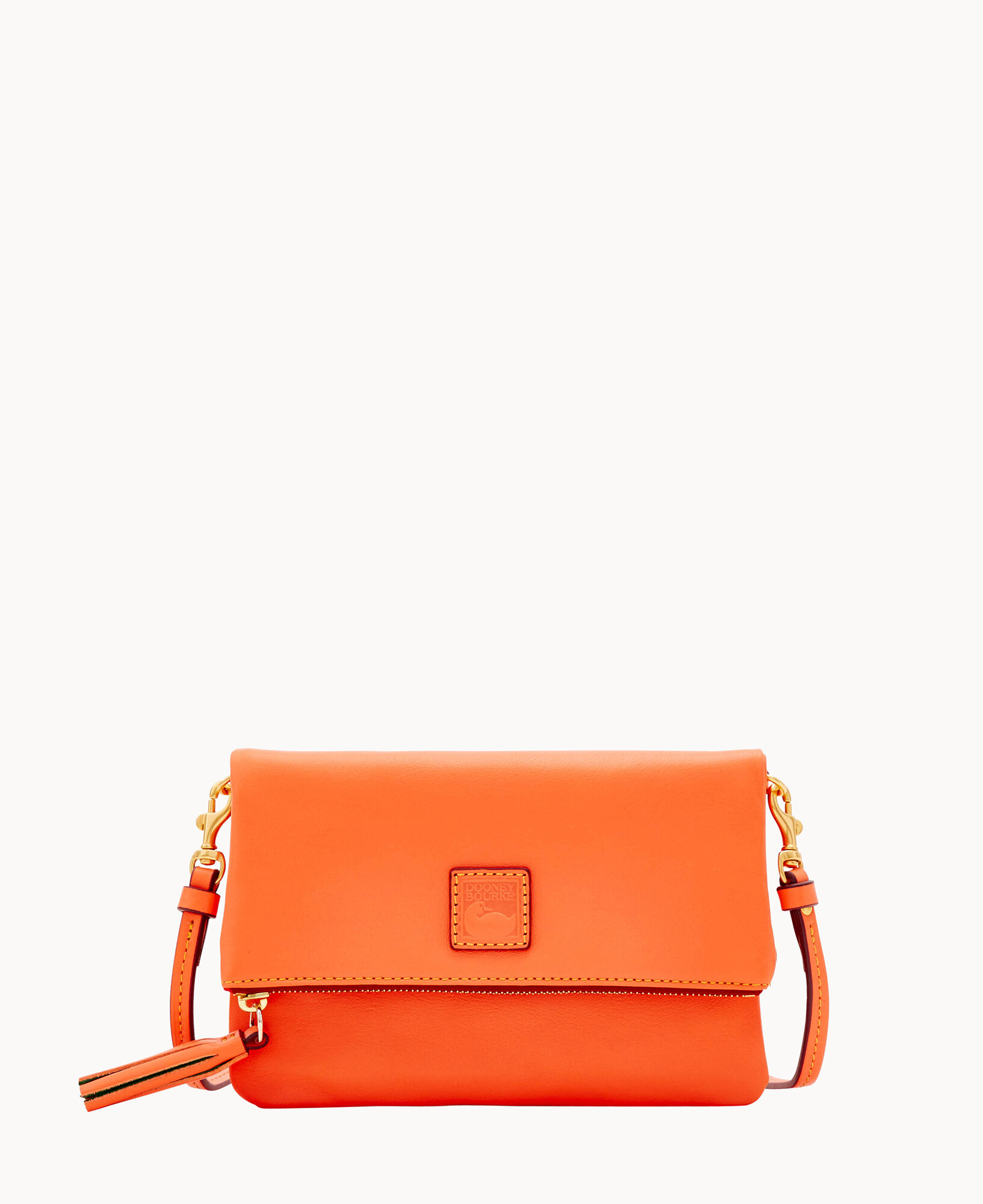 Madison Leather Crossbody Foldover Clutch